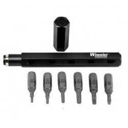 Wheeler Precision Screwdriver with 13 Interchangeable Bits for Reloading and Shooting