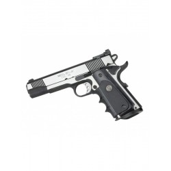 1911 Silver Laminated and Rubber Grip with Finger Grooves