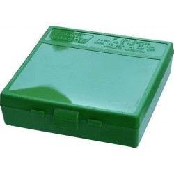 MTM 100-Round Green Ammo Box for .44 Mag, .41, .45 LC Cartridges