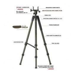 DEATHGRIP Infinite Aluminum Green Tripod Bog Pod for Hunting, Shooting, and Reloading