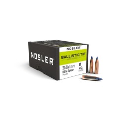 .25 Caliber 115 Grain Spitzer Nosler Ballistic Tip Bullets 50 Count