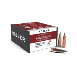 .30 Caliber 168 Grain Nosler AccuBond Long Range Bullets - 100 Count