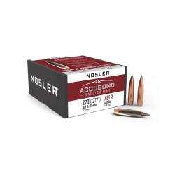 .270 Caliber Nosler AccuBond Long Range Bullets 165 Grain - 100 Count
