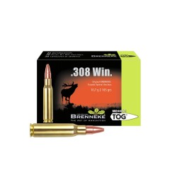 Brenneke 308 Caliber Ammunition - 165gr TOG Bullets, 20 Rounds Box