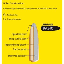 Brenneke Cartridges Cal. 8x57JS 200gr Basic Load 20 Rounds