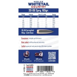 Nosler .30-06 Springfield 165gr Whitetail Country  Precision & Power for Big Game