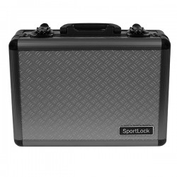 Quad Alumalock Gray Pistol Case for Handgun Storage and Ammunition Reloading
