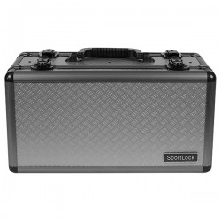 Double-Sided Alumalock Gray Handgun Case