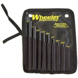 Starter Wheeler Pin Punch Set of 9 with Roll Pins for Reloading and Gunsmithing